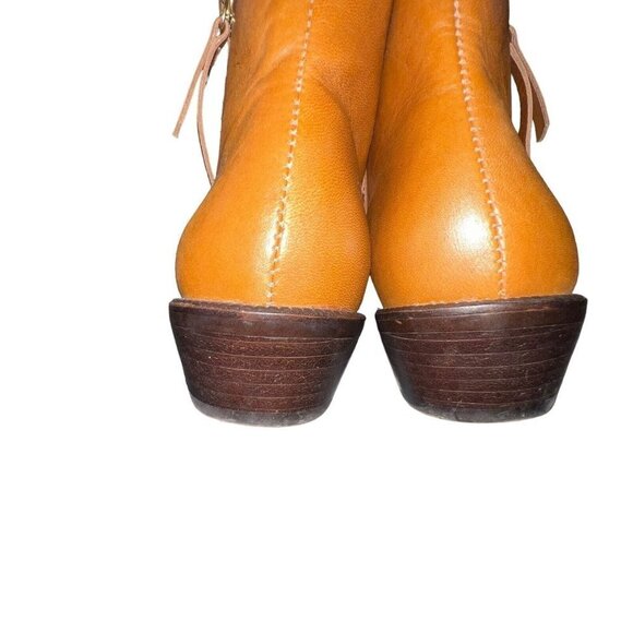 JCREW $228 Frankie Leather Ankle Boots Warm Sepia Brown Size 7.5 Style e0537 - Picture 5 of 11
